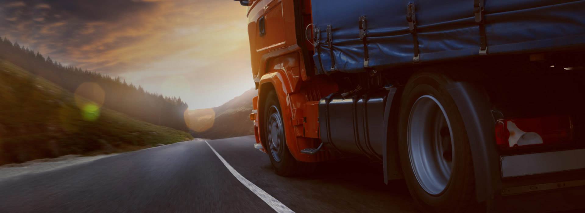 Truck driving image